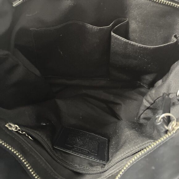 Coach Hampton Black Leather 2 way K0782-F11201 HandBag - Picture 6 of 10